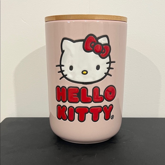 Hello Kitty Other - HELLO KITTY Pink Ceramic Cookie Jar NWOT
